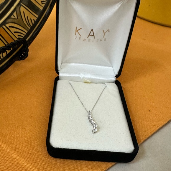 Kay Jewelers Silver Necklace with Sparkling Accents - Picture 2 of 10